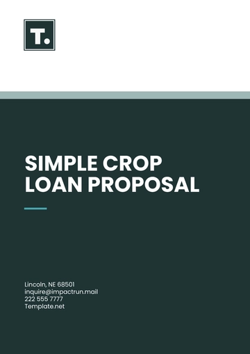 Free Simple Crop Loan Proposal Template to Edit Online