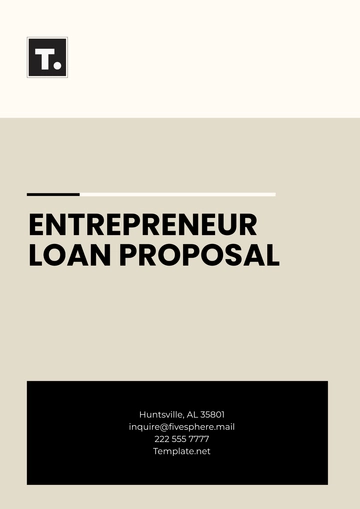 Free Entrepreneur Loan Proposal Template to Edit Online