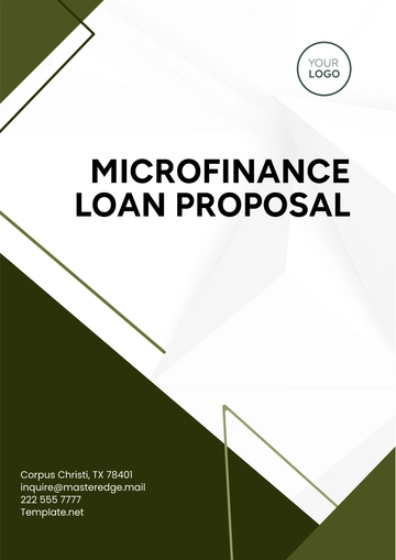 Free Microfinance Loan Proposal Template to Edit Online