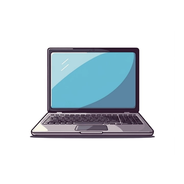 Free Laptop with Keyboard Clipart to Edit Online