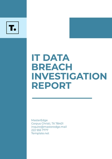 Free IT Data Breach Investigation Report Template to Edit Online