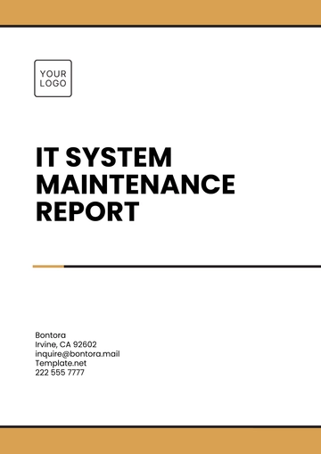 Free IT System Maintenance Report Template to Edit Online