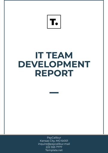 Free IT Team Development Report Template to Edit Online