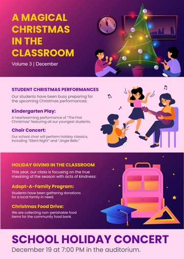 Free Christmas Classroom Newsletter Template to Edit Online