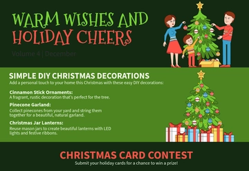 Free Christmas Newsletter Card Template to Edit Online
