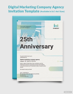 Digital Marketing Company Agency Invitation Template