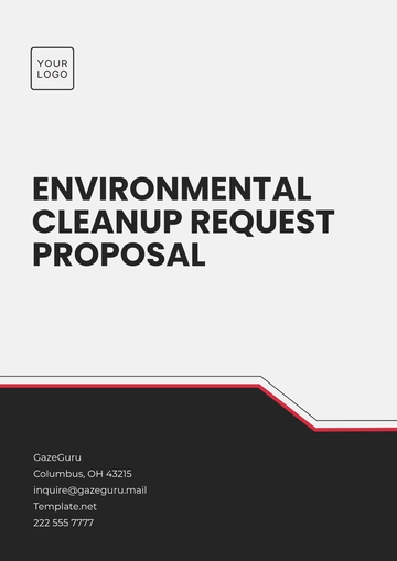 Free Environmental Cleanup Request Proposal Template to Edit Online