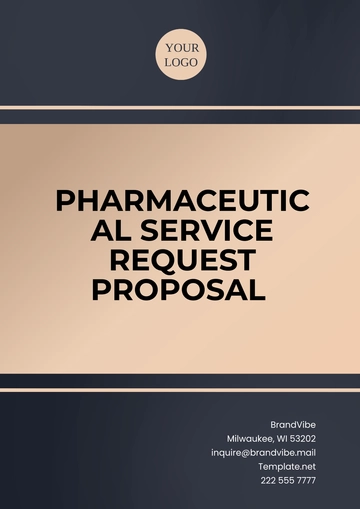 Free Pharmaceutical Service Request Proposal Template to Edit Online