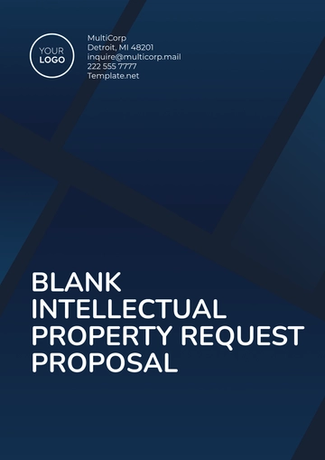 Free Blank Intellectual Property Request Proposal Template to Edit Online