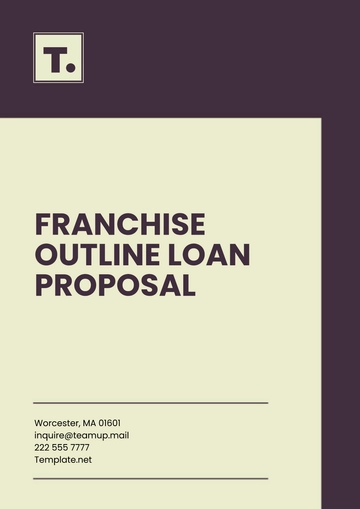 Free Franchise Outline Loan Proposal Template to Edit Online