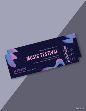 Modern Music Concert Ticket Template