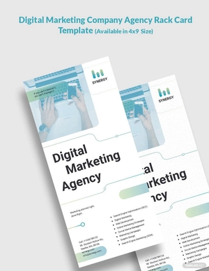 Digital Marketing Company Agency Rack Card Template