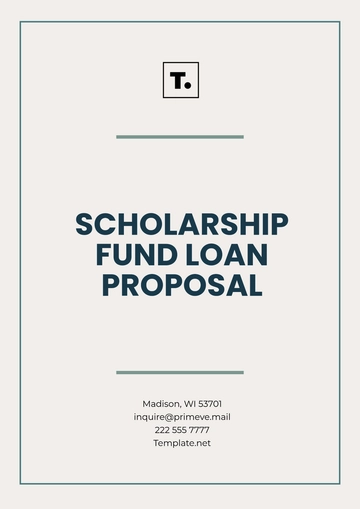 Free Scholarship Fund Loan Proposal Template to Edit Online