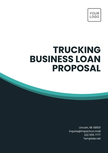 Free Trucking Business Loan Proposal Template to Edit Online