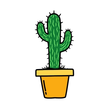 Free Green Cactus Clipart to Edit Online