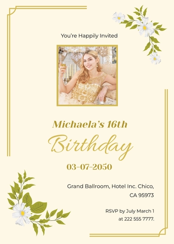 Free Editable Birthday Party Invitation Template to Edit Online