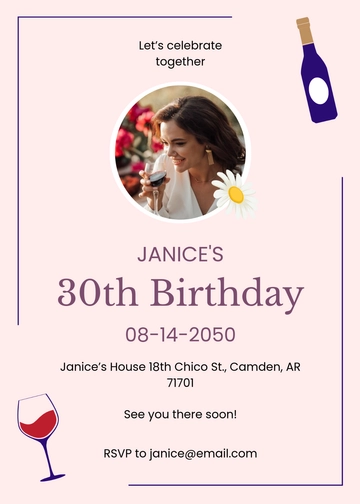 Free Birthday Party Invitation Background Template to Edit Online