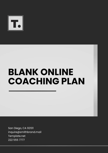 Free Blank Online Coaching Plan Template to Edit Online