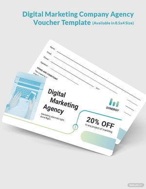 Digital Marketing Company Agency Voucher Template