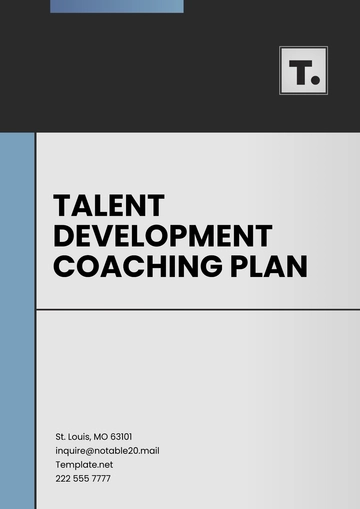 Free Talent Development Coaching Plan Template to Edit Online