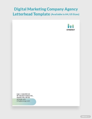 Digital Marketing Company Agency Letterhead Template