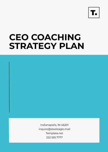 Free CEO Coaching Strategy Plan Template to Edit Online