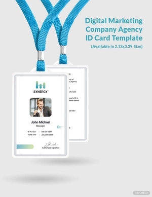 Digital Marketing Company Agency ID Card Template