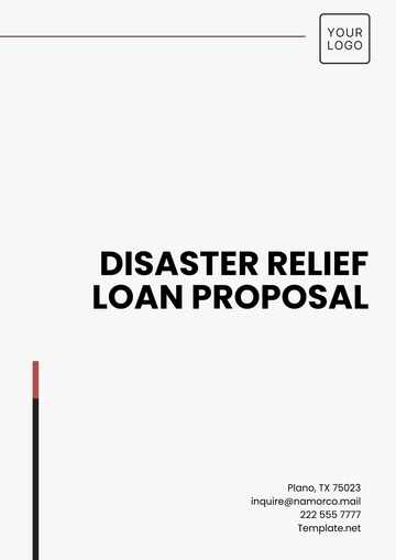 Free Disaster Relief Loan Proposal Template to Edit Online