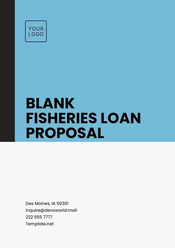 Free Blank Fisheries Loan Proposal Template to Edit Online