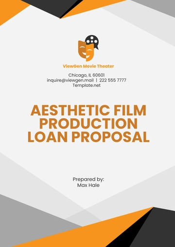 Free Aesthetic Film Production Loan Proposal Template to Edit Online