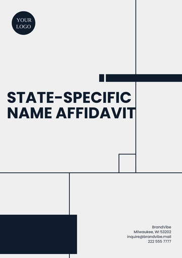 Free State-Specific Name Affidavit Template to Edit Online