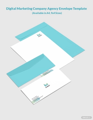 Digital Marketing Company Agency Envelope Template