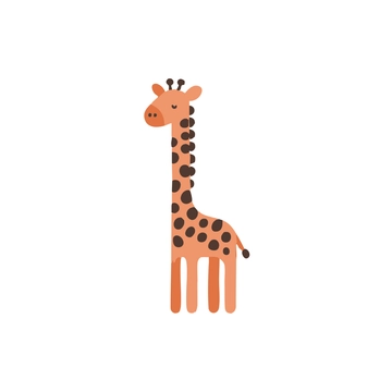 Free Standing Giraffe Clipart to Edit Online