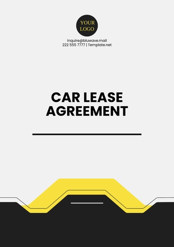 Free Car Lease Agreement Template to Edit Online | Template.net