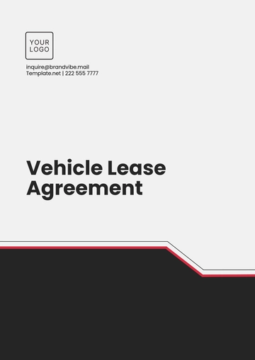 Free Vehicle Lease Agreement Template to Edit Online | Template.net