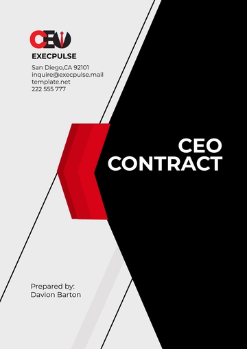 Free CEO Contract Template to Edit Online