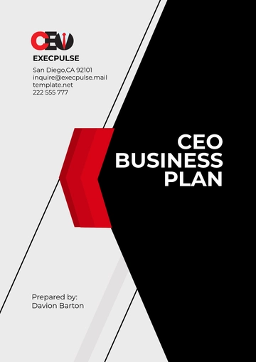 Free CEO Business Plan Template to Edit Online