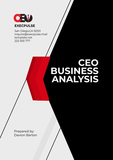 Free CEO Business Analysis Template to Edit Online