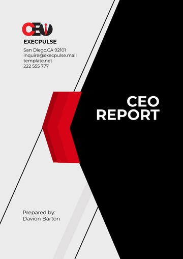 Free CEO Report Template to Edit Online