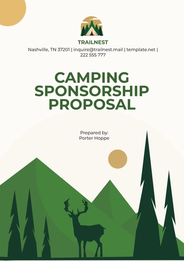 Free Camping Sponsorship Proposal Template to Edit Online