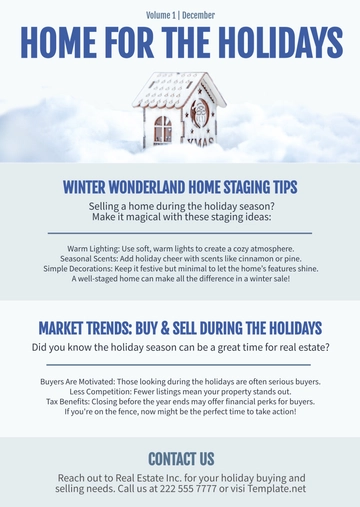 Free Real Estate Christmas Newsletter Template to Edit Online
