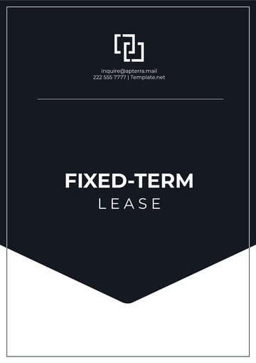 Free Fixed-Term Lease Outline Template to Edit Online | Template.net