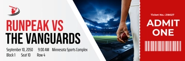 Free Cricket Match Ticket Template to Edit Online