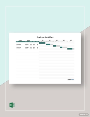 Simple Employee Gantt Chart Template