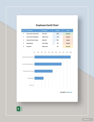 Sample Employee Gantt Chart Template