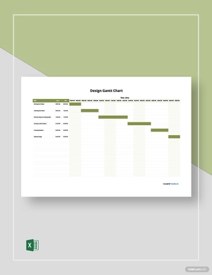 Sample Design Gantt Chart Template