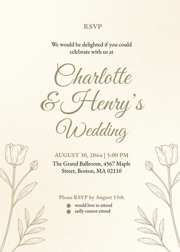 Free Minimalist RSVP Card Invitation Template to Edit Online