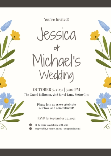 Free Editable RSVP Card Invitation Template to Edit Online