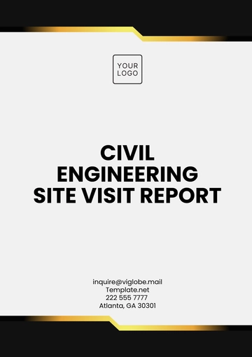 Free Civil Engineering Site Visit Report Template to Edit Online