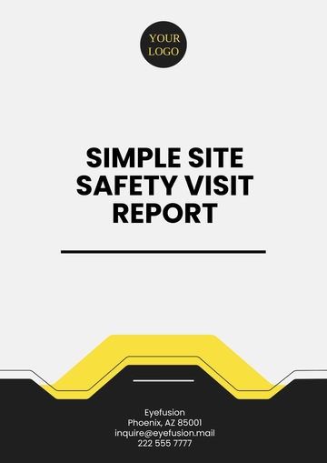 Free Simple Site Safety Visit Report Template to Edit Online